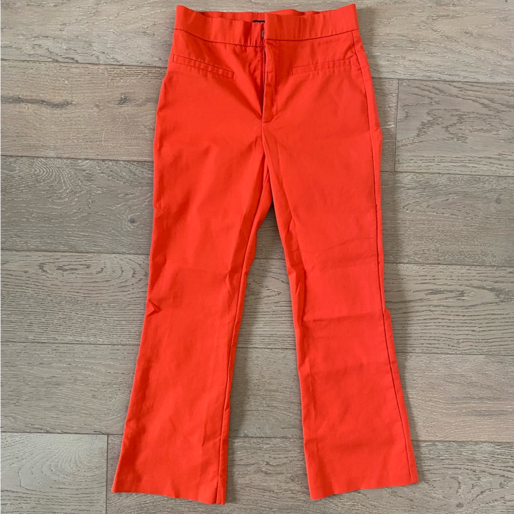 New Zara Mini Flare Pants Intense Coral Size Small/26